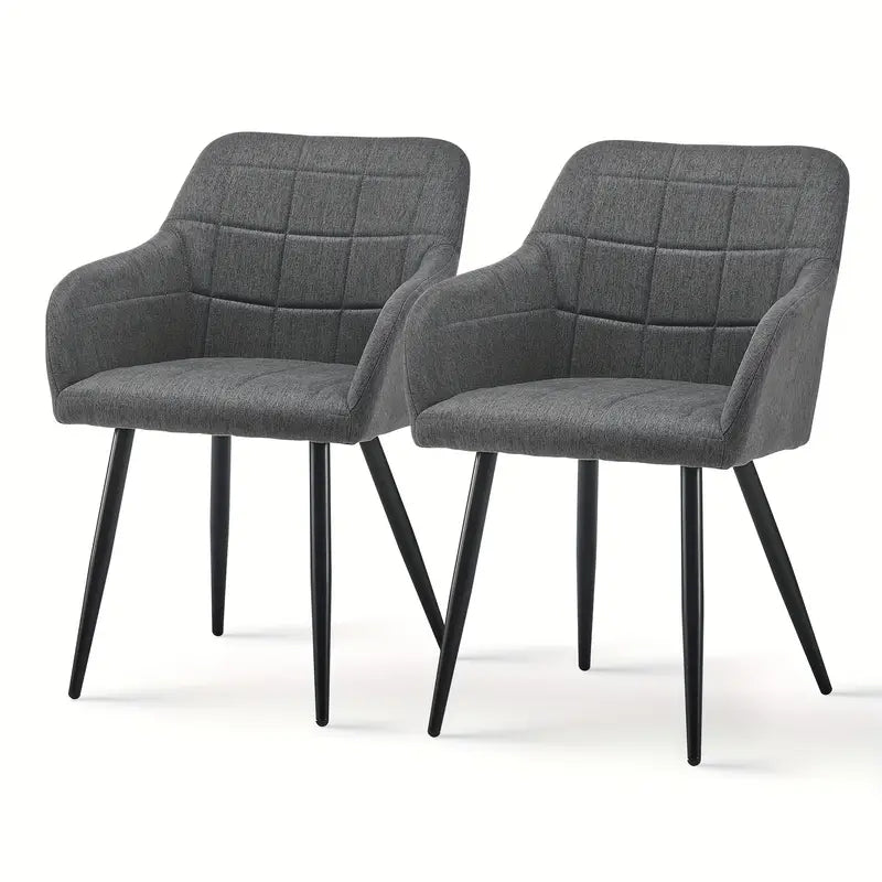 Lot de 2 Chaises de Salle à Manger Moderne et Confortable avec accoudoirs en lin