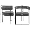 Lot de 4 chaises de Salle à Manger avec Pieds en Métal, Moderne et design, Siège Rembourré