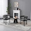 Lot de 4 chaises de Salle à Manger avec Pieds en Métal, Moderne et design, Siège Rembourré