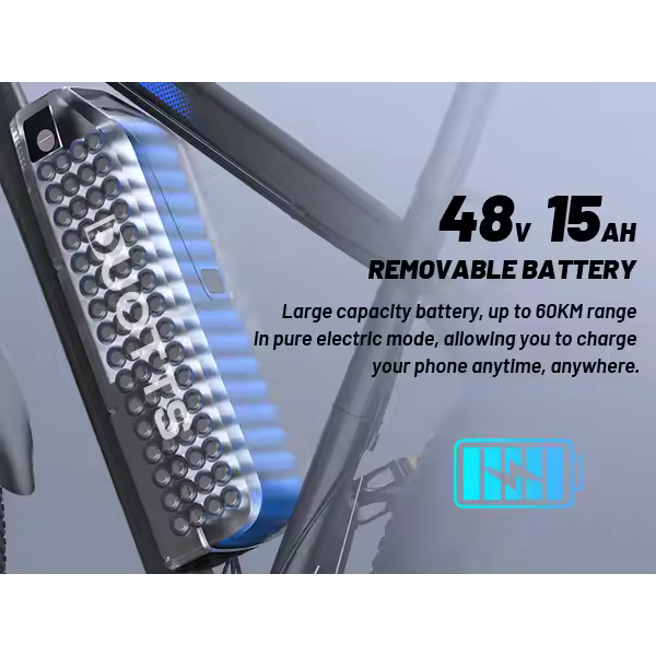 Duotts-Vélo tout-terrain électrique DUOTTS C29 - 2*48V/15Ah Double batterie - 21 vitesse SHIMANO - Roue 29x2.1’’ - 100km d'autonomie - Avec App