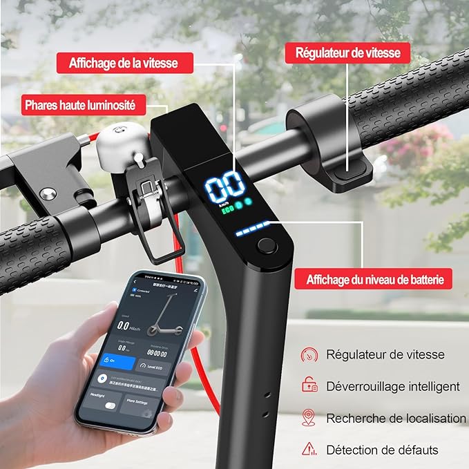 TODIMART T3 Trottinette Electrique Adulte Moteur 350W/25KM/H