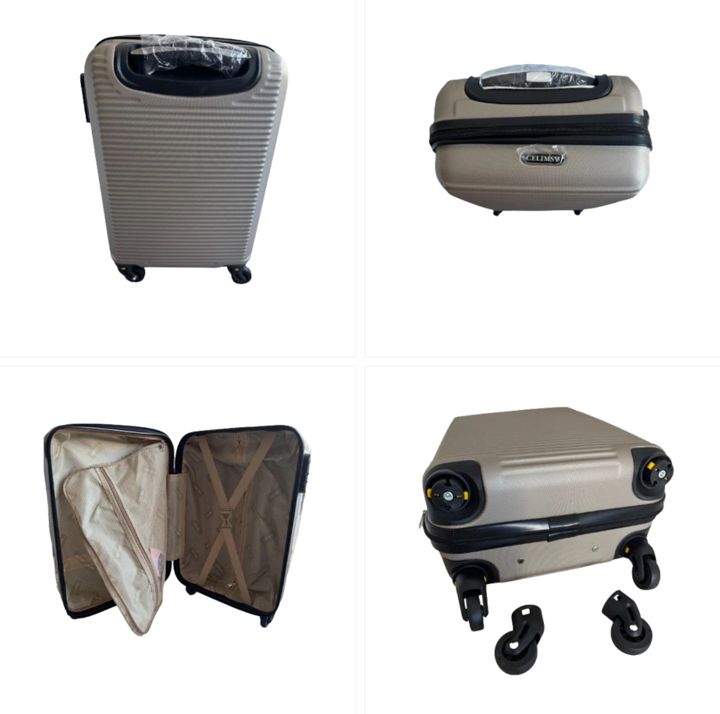 Valise Cabine - Petite Taille - Bagages à Main - Conforme aux Nouvelles réglementation de EasyJet (Bagage à Main, beige )