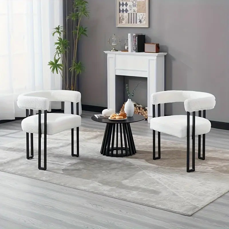 Lot de 4 chaises de Salle à Manger avec Pieds en Métal, Moderne et design, Siège Rembourré