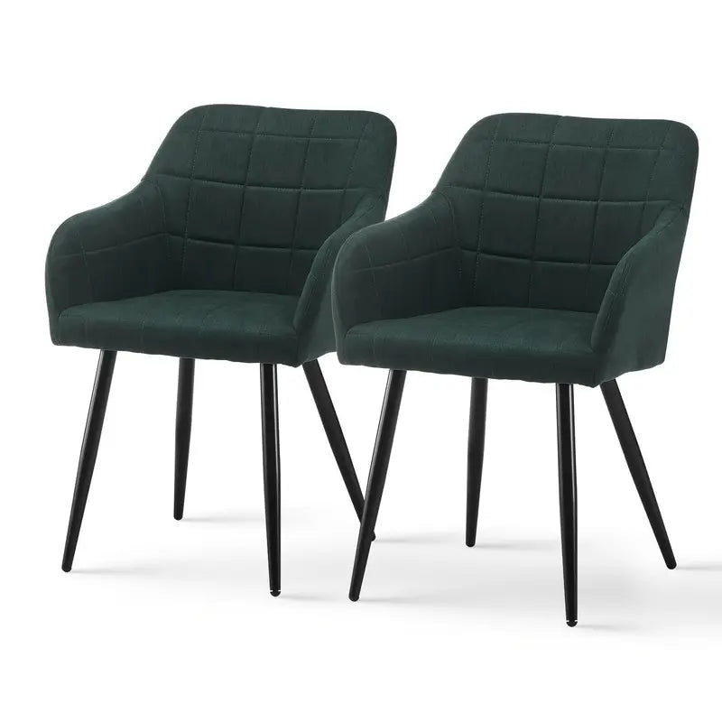 Lot de 2 Chaises de Salle à Manger Moderne et Confortable avec accoudoirs en lin