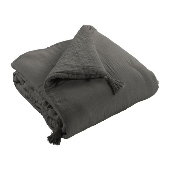 Edredon 150x150 cm 100% Gaze de coton Granit