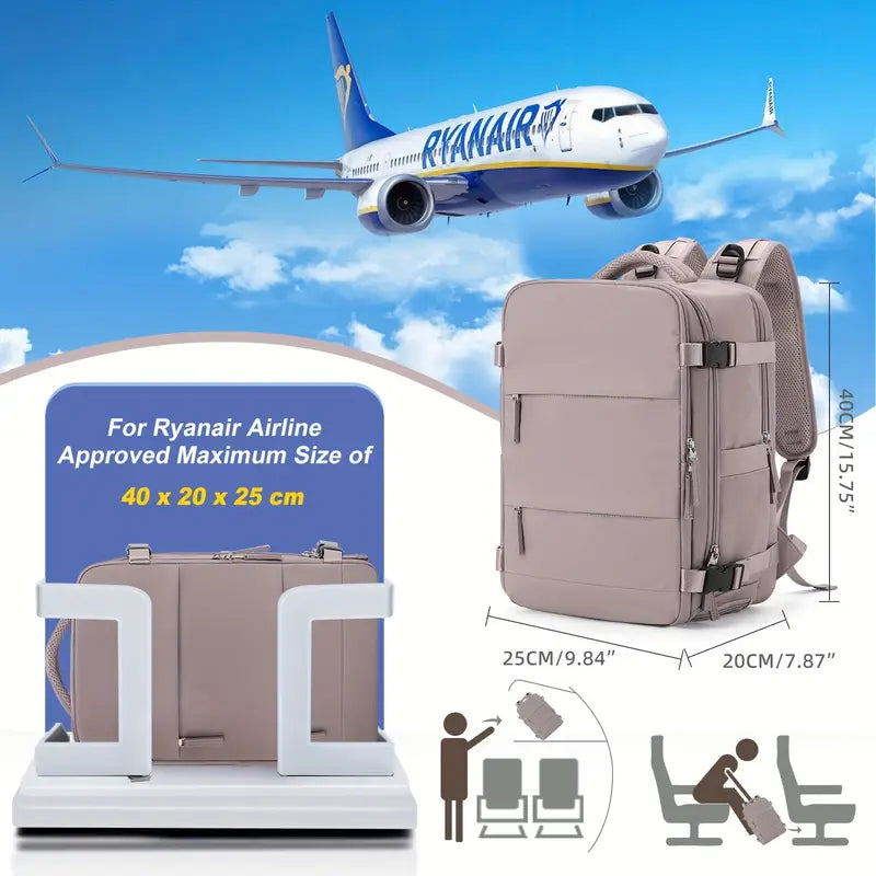 Sac à dos COOFAY pour Femme | Multi-compartiments pour Voyage et École | Matière Nylon Résistante | Bretelles Convertibles | Poche pour Ordinateur Portable