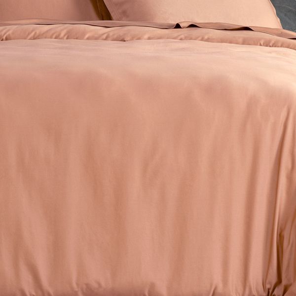 Housse de couette Satin de Coton Rose