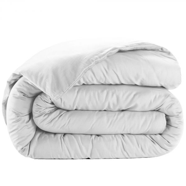 Housse de couette 100% Satin de Coton Blanc