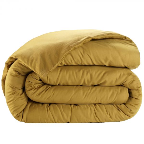 Housse de couette 100% Satin de Coton Bronze