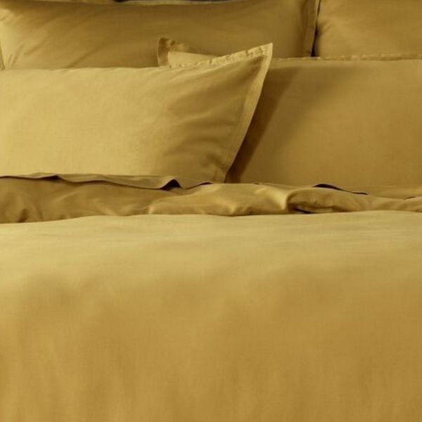Housse de couette 100% Satin de Coton Bronze
