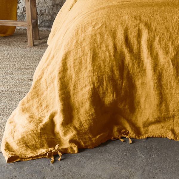 Housse de couette Lin Français Safran
