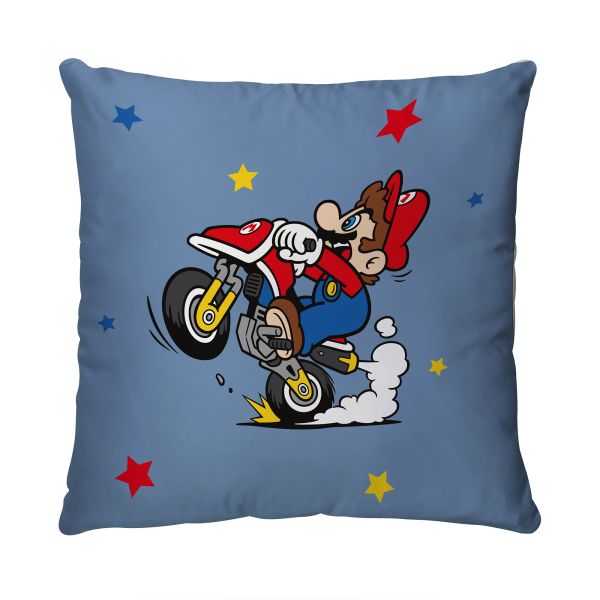 Parure de Lit Mario Kart 360 - Housse de Couette 140x200 cm + Taie d'Oreiller 100% Coton
