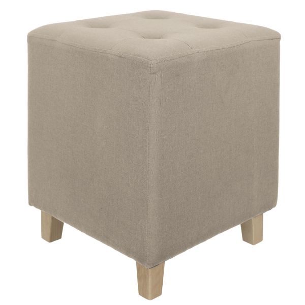 Pouf Pliant Carré - Modèle Hippolyte Beige