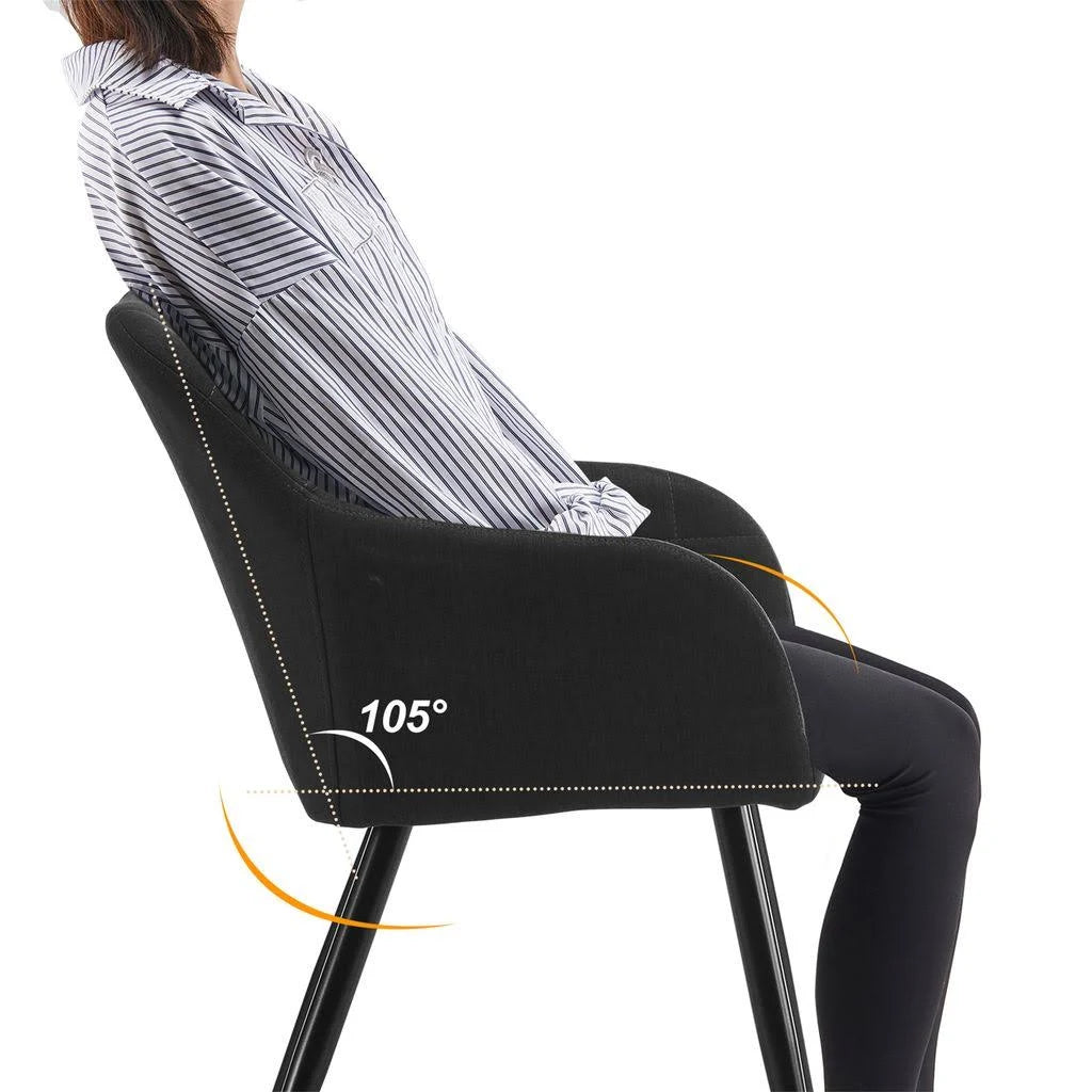 Lot de 2 Chaises de Salle à Manger Moderne et Confortable avec accoudoirs en lin