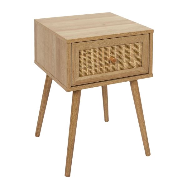 Table de chevet en rotin bali 1 tiroir