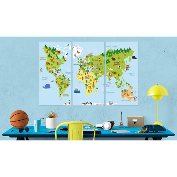 Tableau Children's World - Carte du monde enfant