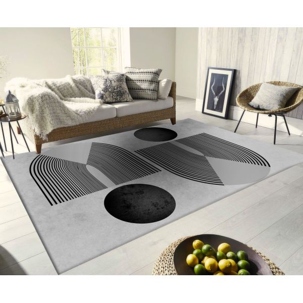 Tapis de salon Seventies Gris