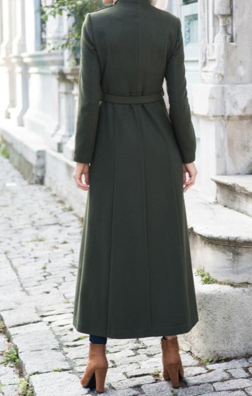 Manteau hiver long asymétrique