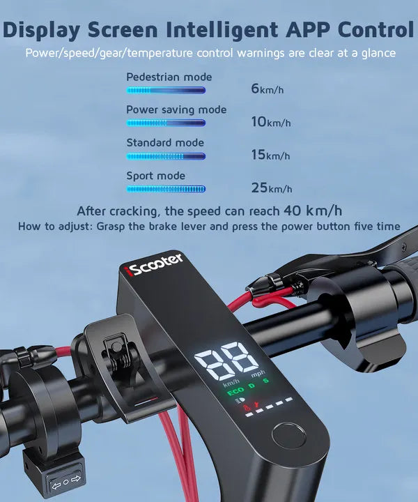 IScooter-Trottinette Électrique Pliable i10, Autonomie Maximale de 45km, 650W, 15Ah, 10 Pouces