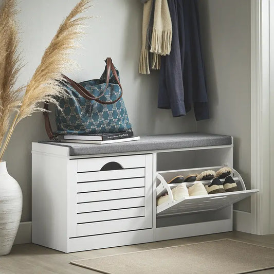 Armoire à chaussures - Étagères à chaussures Blanc