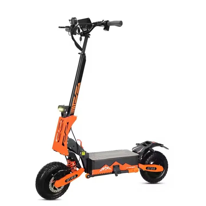 Trottinette électrique pour adulte, vitesse maximale 55 MPH, puissance totale 5600 W, batterie longue portée de 100 m, double entraînement 60 V, roues de 28 cm, portable et pliable, trottinette