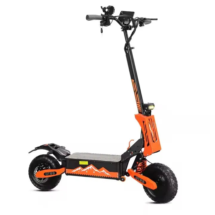 Trottinette électrique pour adulte, vitesse maximale 55 MPH, puissance totale 5600 W, batterie longue portée de 100 m, double entraînement 60 V, roues de 28 cm, portable et pliable, trottinette