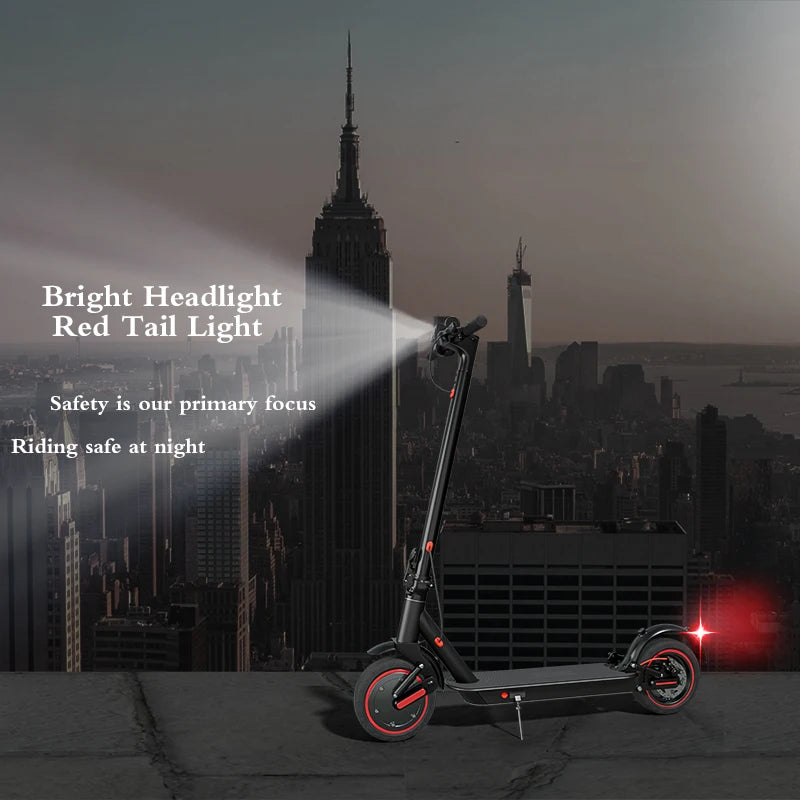 T1 PRO Trottinette Électrique Adulte 350W 36V10.4ah Avec Double Amortissement Et Pneus Antidéfauts Avant Et Arrière De 10 Pouces