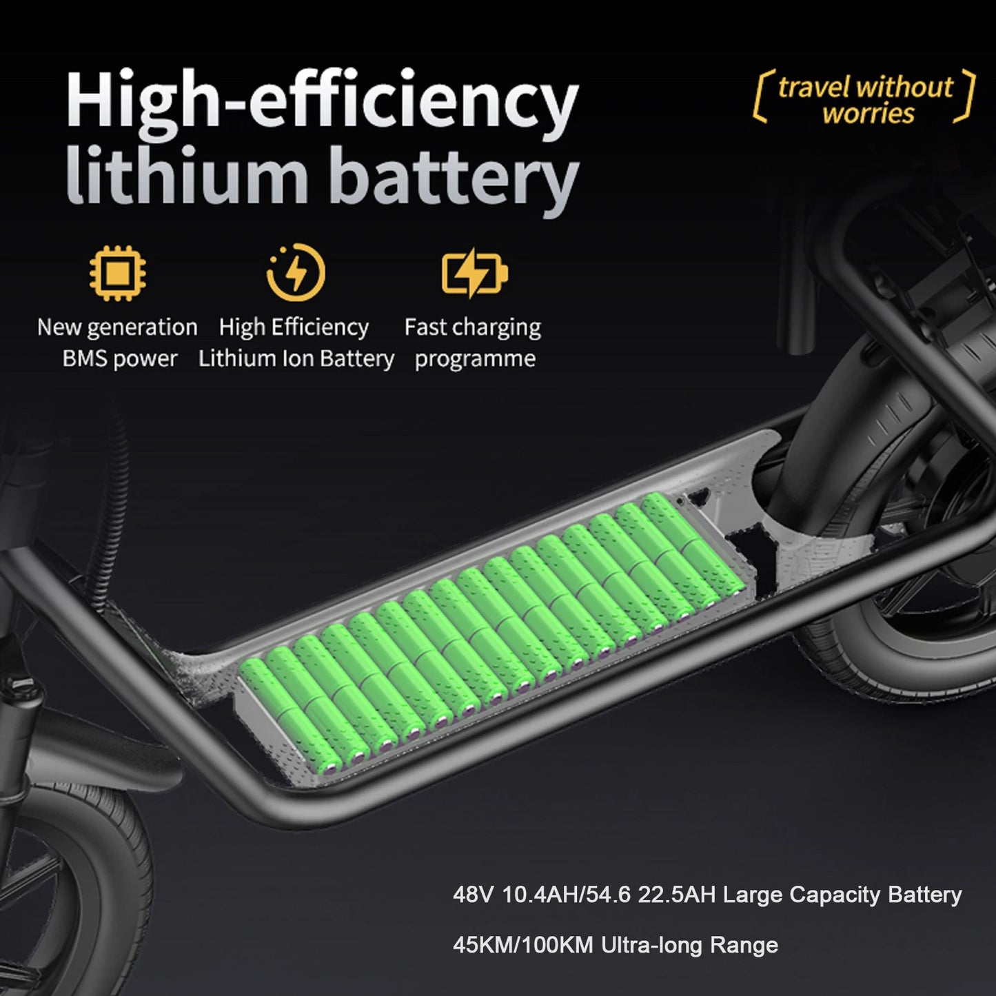 JUICEASE-Trottinette électrique ESBS/ESBSPRO, 500W, 54.6V, 10.4Ah/22,5 Ah, batterie de grande capacité, 45/100km d'autonomie, 35 km/h, 14 pouces