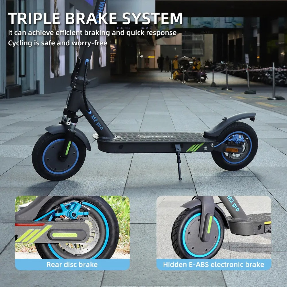 Trottinette électrique Honeywhale M2 Pro, moteur 500 W, batterie 36 V 10,4 Ah, pneus 8,5 pouces, vitesse maximale 32 km/h, autonomie 30 km, ABS et freins à disque