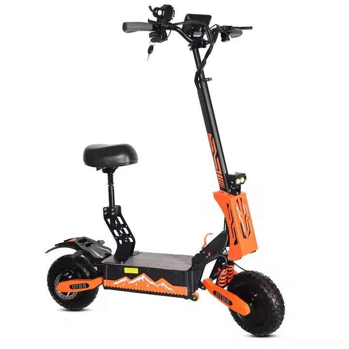 Trottinette électrique pour adulte, vitesse maximale 55 MPH, puissance totale 5600 W, batterie longue portée de 100 m, double entraînement 60 V, roues de 28 cm, portable et pliable, trottinette