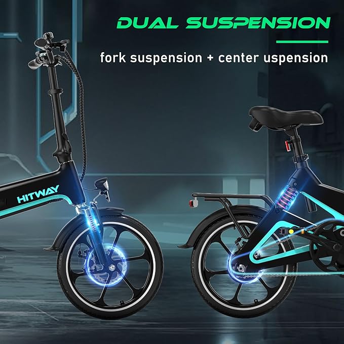 HITWAY vélo électrique 250W/36V Pliable avec Batterie 7,8Ah Autonomie Max 35 à 70 km