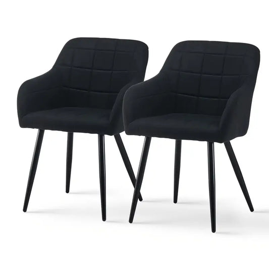 Lot de 2 Chaises de Salle à Manger Moderne et Confortable avec accoudoirs en lin