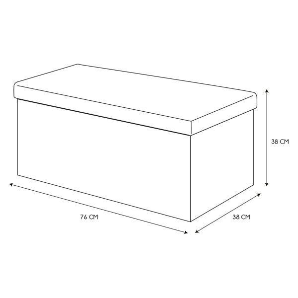 Coffre de rangement banc pliable Rétro Jaune