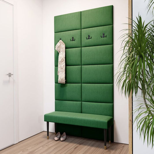 Porte manteau rembourré vert
