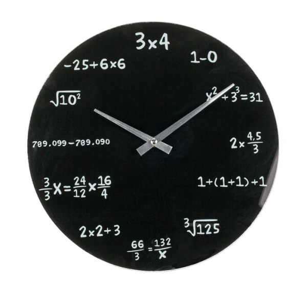 Horloge noir formules mathématique 35 cm