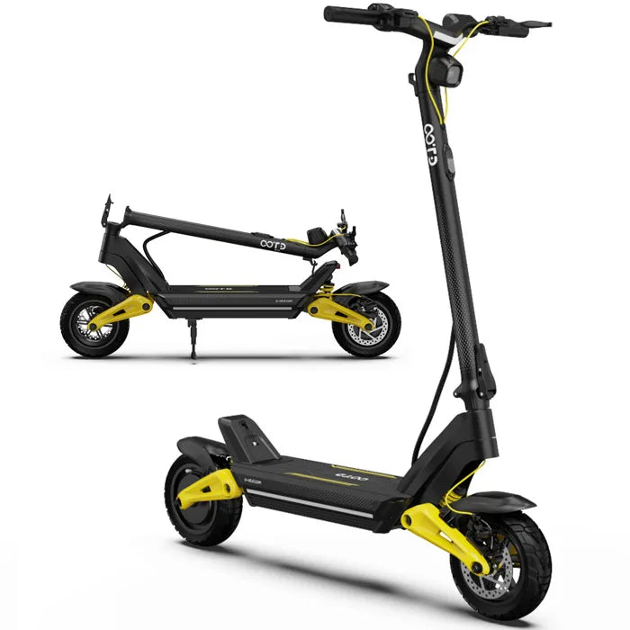 OOTD S10 Scooter électrique pliant Pneus 10pouces Moteur 1400W Vitesse maximale 25km/h Batterie 48V 20Ah pour une autonomie de 60 à 70km Charge maximale de 120kg Absorption des chocs de frein à disque - Ootd