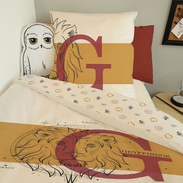 Parure de lit Harry Potter Gryffondor 100% coton 140x200 cm