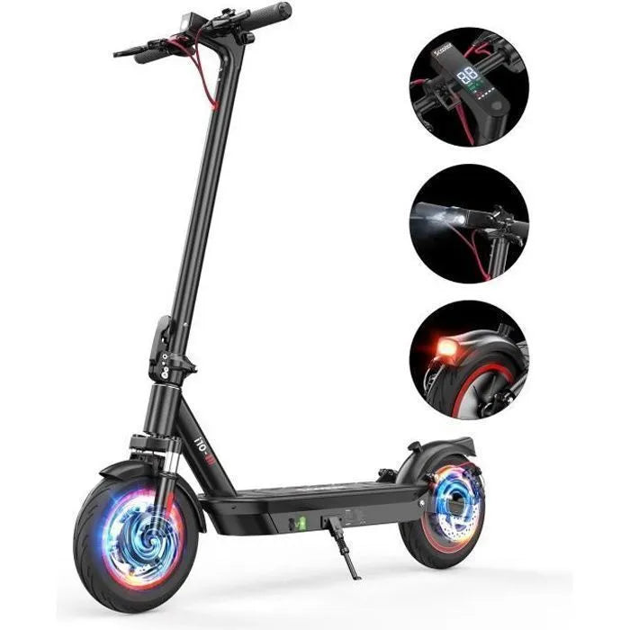 IScooter-Trottinette Électrique Pliable i10, Autonomie Maximale de 45km, 650W, 15Ah, 10 Pouces