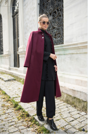 Manteau noir femme hiver / manteau femme hiver / zara / modanisa / manteau asymétrique / manteau fourrure / manteau cachemire