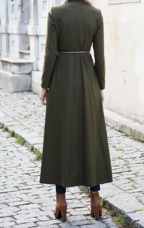 Manteau long/ kaki / Veste printemps/ Abaya turque / Abaya casual