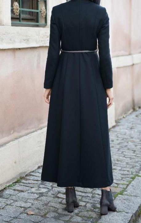 Long abaya embroidered belt